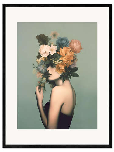 Framed art print Floral Collage