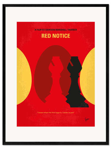 Plakat artystyczny premium w ramie Red Notice