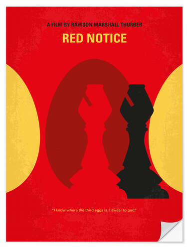 Selvklebende plakat Red Notice