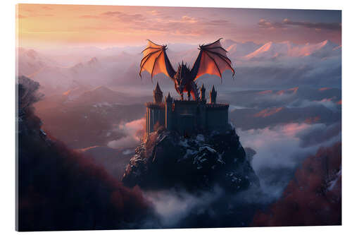 Acrylic print Fantastic Dragon Castle