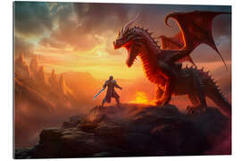 Quadro em plexi-alumínio Brave dragon Hunter