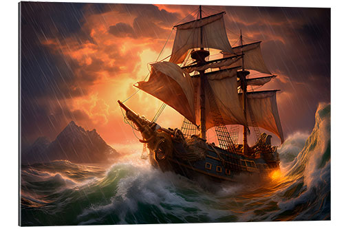 Gallery print Sailing Ship in the Mystical Sea