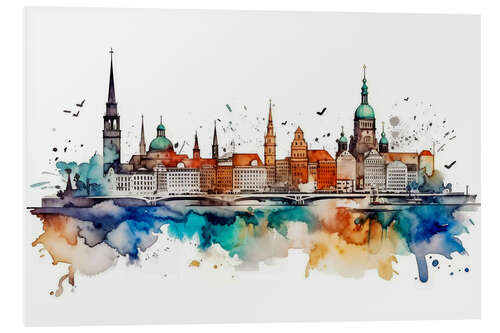 PVC print Skyline Hamburg