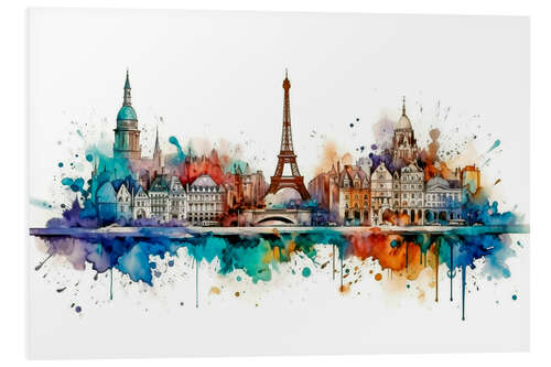 Tableau en PVC Skyline Paris