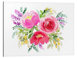 Magnettafel Romantischer Rosenstrauß