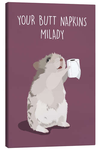 Lienzo Your Butt Napkins, Milady (Hamster)