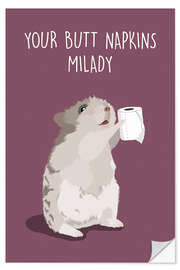 Wall sticker Your Butt Napkins, Milady (Hamster)