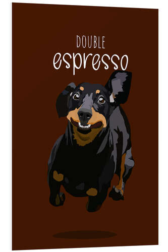 Cuadro de PVC Double Espresso (Dachshund)