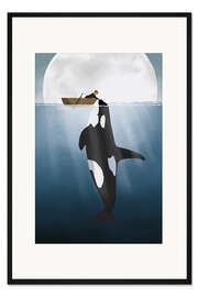 Gerahmter Kunstdruck Orca Love