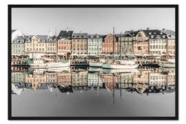 Gerahmter Kunstdruck Nyhavn am Morgen
