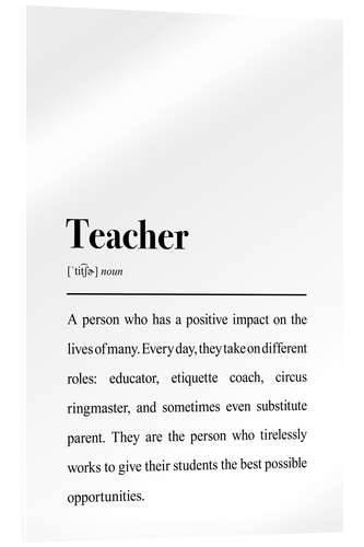 Acrylic print Definition Teacher