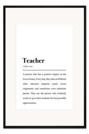Gerahmter Kunstdruck Definition Lehrer (englisch)