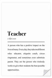 Muursticker Definition Teacher