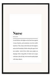Gerahmter Kunstdruck Definition Krankenschwester (englisch)