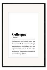 Gerahmter Kunstdruck Definition Kollegen (englisch)