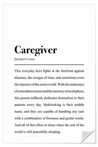 Sticker mural Definition Caregiver