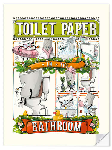 Wall sticker Toilet Paper in the Bathroom