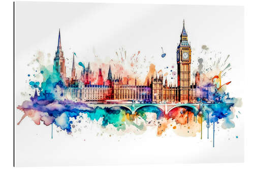 Quadro em plexi-alumínio Skyline London