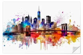 Selvklebende plakat Skyline New York