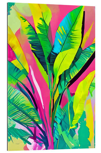 Galleritryck Pink Summer & Banana Leaves