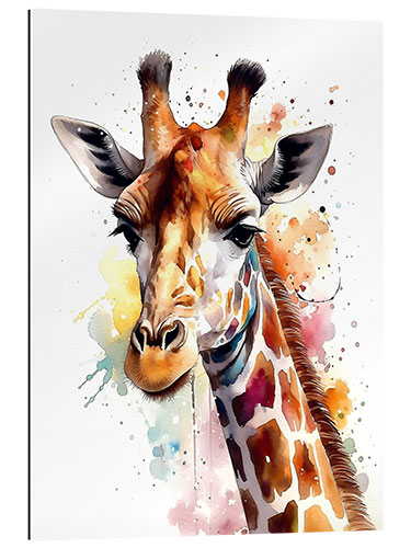 Galleritryck Colorful Watercolor Giraffe