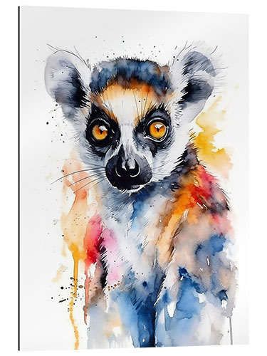 Gallery Print Bunter Aquarell-Lemur