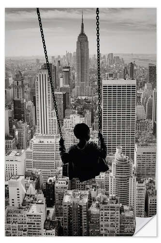 Selvklebende plakat Swing over New York City