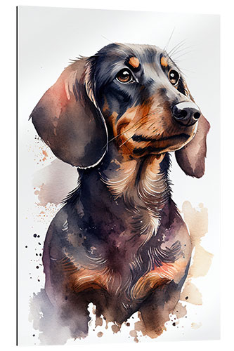 Gallery print Dachshund Portrait in Watercolor