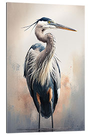 Gallery print Watchful Gray Heron