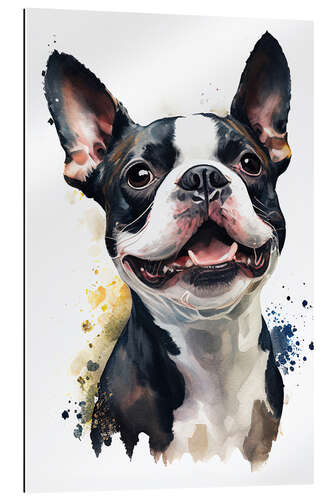 Gallery print Boston Terrier Portrait in Watercolor