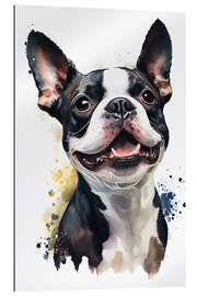 Gallery print Boston Terrier Portrait in Watercolor