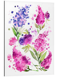 Aluminium print Hydrangeas and Lilacs Flowers