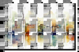 Gerahmter Kunstdruck Skyline Amsterdam