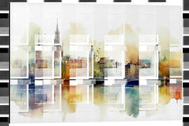 Magnettafel Skyline Amsterdam