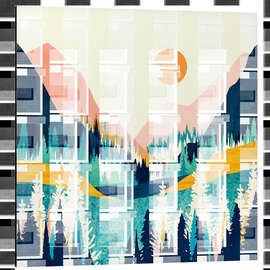 Magnettafel Talblick im Sommer