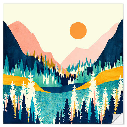 Wall sticker Valley View in Summer