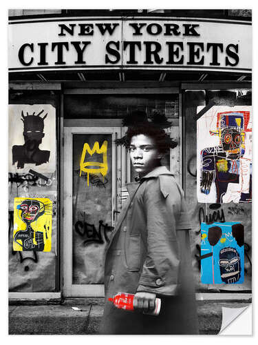 Selvklæbende plakat Basquiat New York