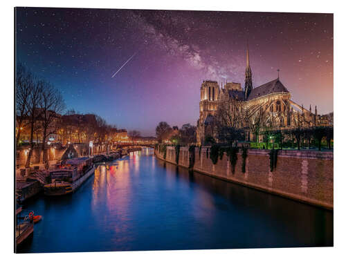 Aluminium print Notre Dame at Night