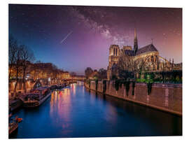 Foam board print Notre Dame at Night