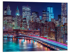 Aluminium print Strip Lights on Streets of Manhattan