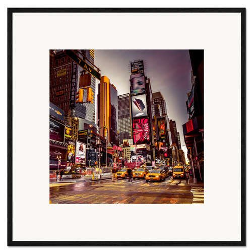 Kehystetty taidepainatus Taxi on Broadway, New York