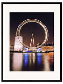 Framed art print London Eye at Night