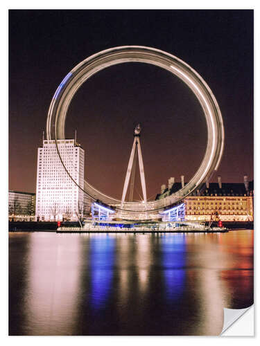 Vinilo para la pared London Eye at Night