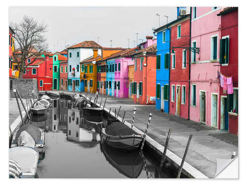 Wall sticker Colorful Houses on the Burano Canal