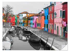 Wall sticker Colorful Houses on the Burano Canal