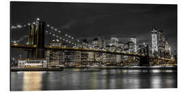 Aluminiumtavla Brooklyn Bridge at Night