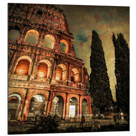 Aluminium print Famous Colosseum in Rome, Italy