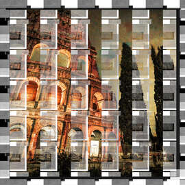 Gerahmter Kunstdruck Berühmtes Kolosseum in Rom, Italien