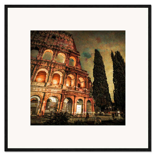 Gerahmter Kunstdruck Berühmtes Kolosseum in Rom, Italien