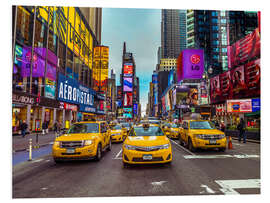 Stampa su PVC Taxi on Broadway, New York